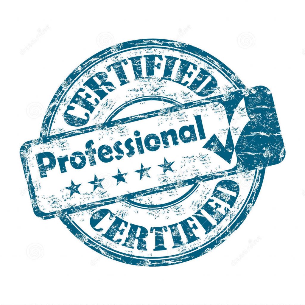 certified professional stamp